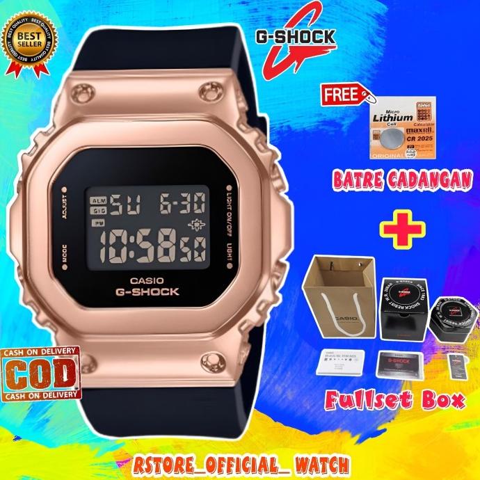 G Shock Original Bm Gm S5600 Gm-S5600Pg-1Dr Black Rose Digital Fullset Lidyaofficial12