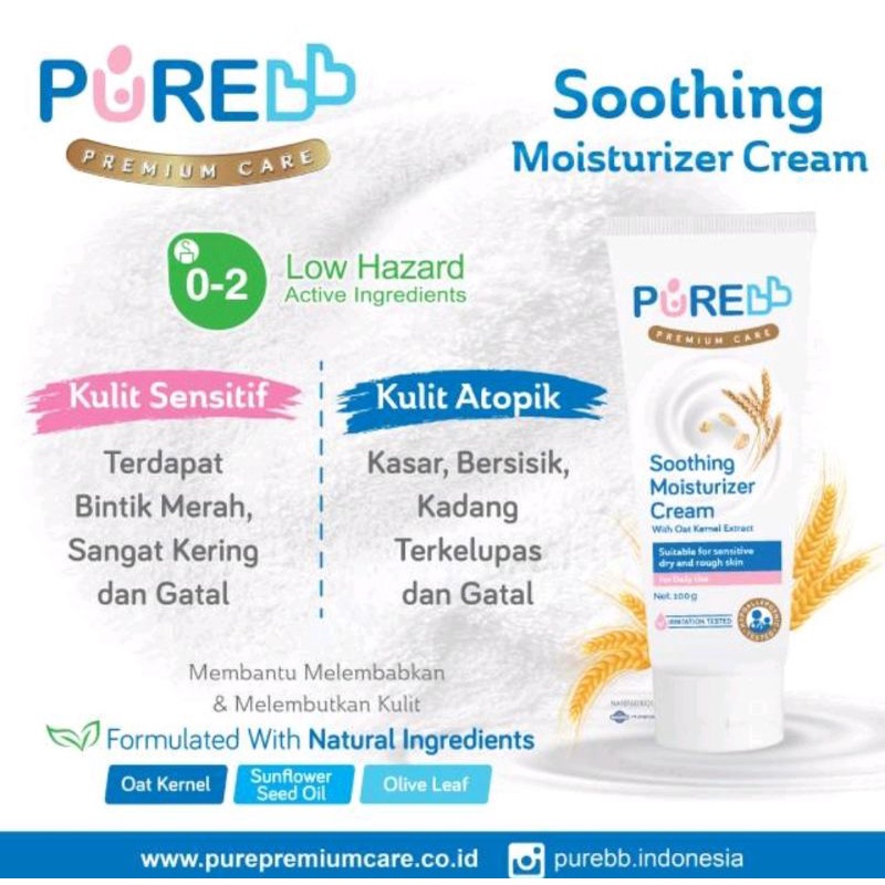 Purebb soothing cream  / pelembab kulit