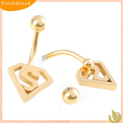 Anting Piercing Tindik Pusar Desain Kelelawar Bahan Stainless Steel untuk Wanita