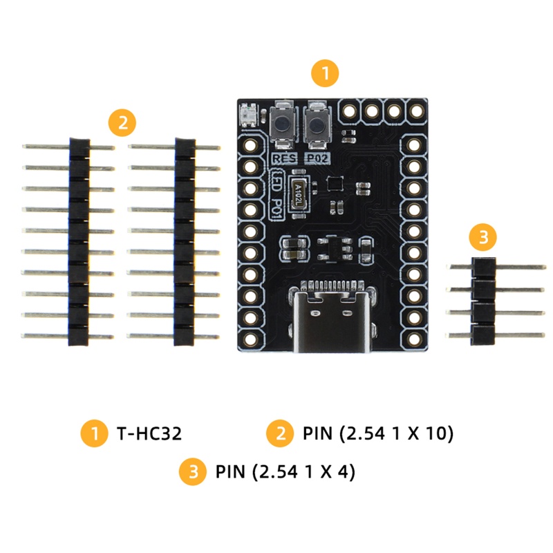 Btsg T-HC32 HC32L110B6 Ukuran Terkecil MCU Ultra-low Power Flexible Power Management WS2812 Untuk KeilIAR Software Support C
