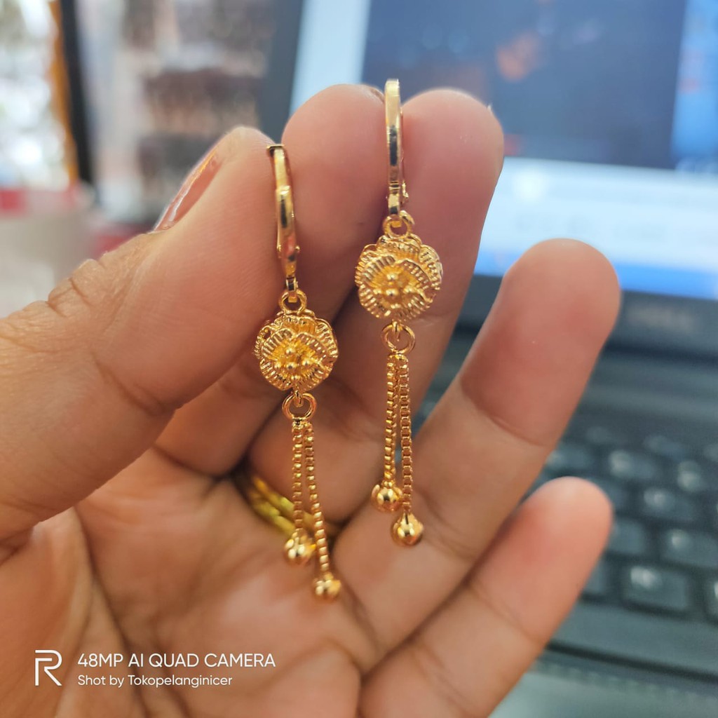 Xuping Anting Fashion Wanita Model juntai panjang Permata Mewah