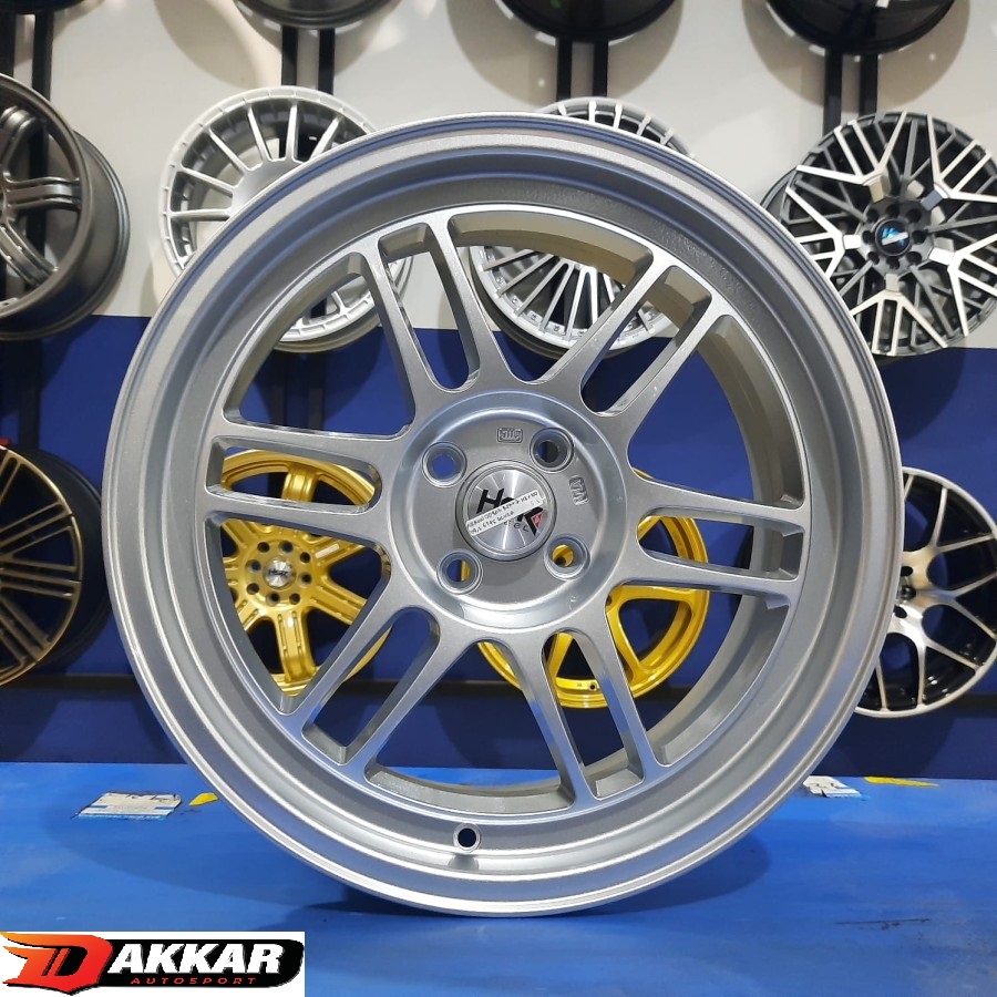 Velg Racing Ring 17 Baut 4 Mobilio Jazz Yaris Merk Hsr Kumamoto R17 Warna Silver
