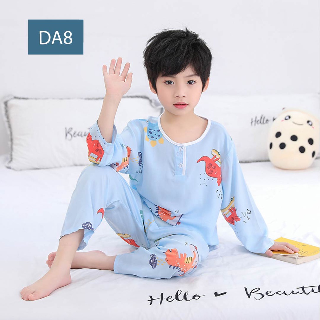 LAPAGO - Baju Piyama Anak Adem Laki laki Perempuan Baju Tidur Import Kapas Unicorn 1-12 Thn Type DA