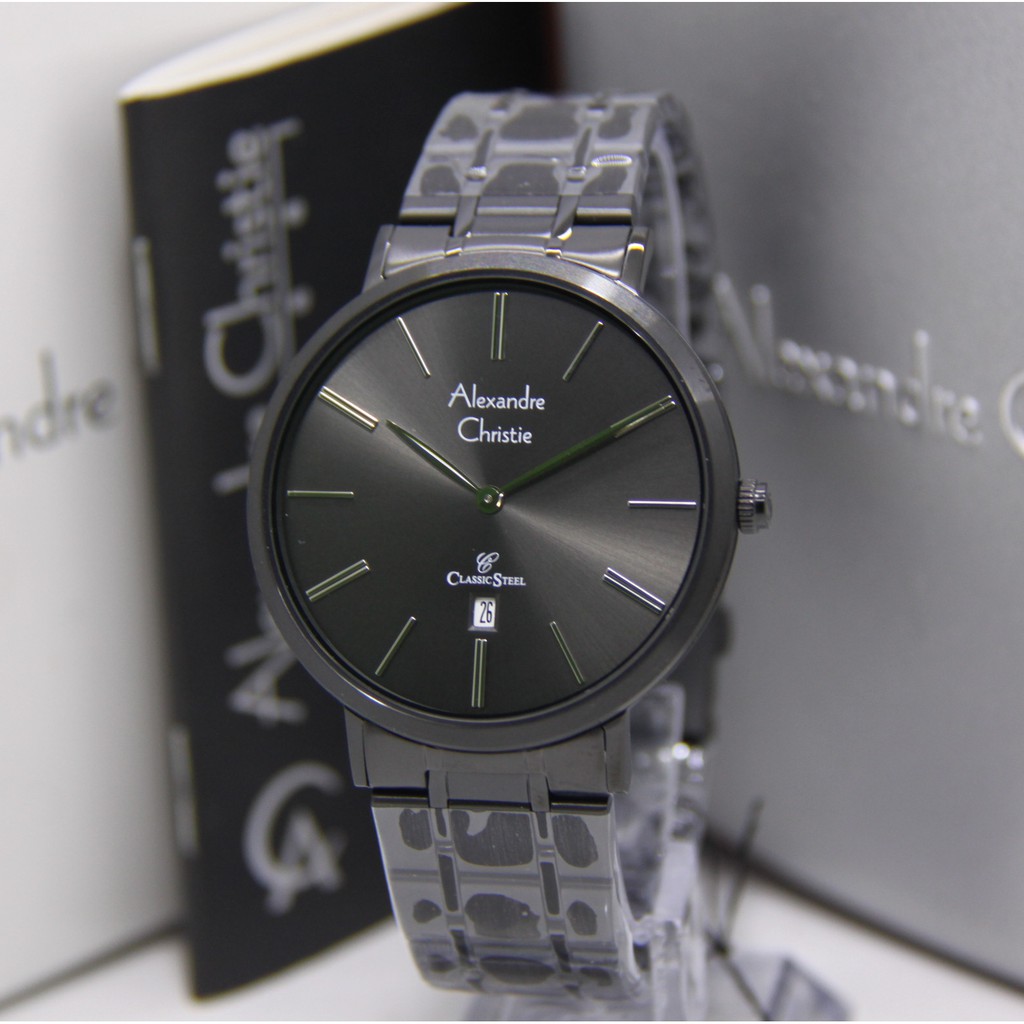 ALEXANDRE CHRISTIE 8597 PRIA BLACK ORIGINAL AC8597 AC 8597 JAM TANGAN COWOK ARLOJI COWOK