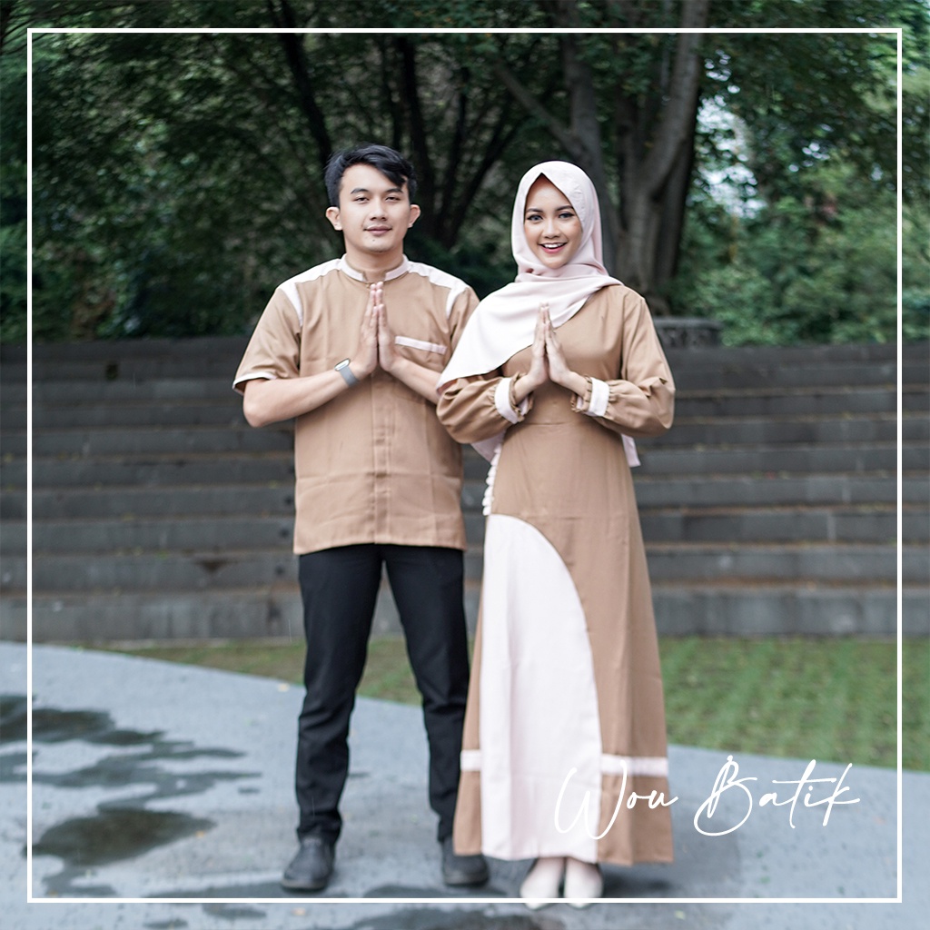 BATIK COUPLE TERMURAH - GAMIS NAIFA COUPLE FREE HIJAB