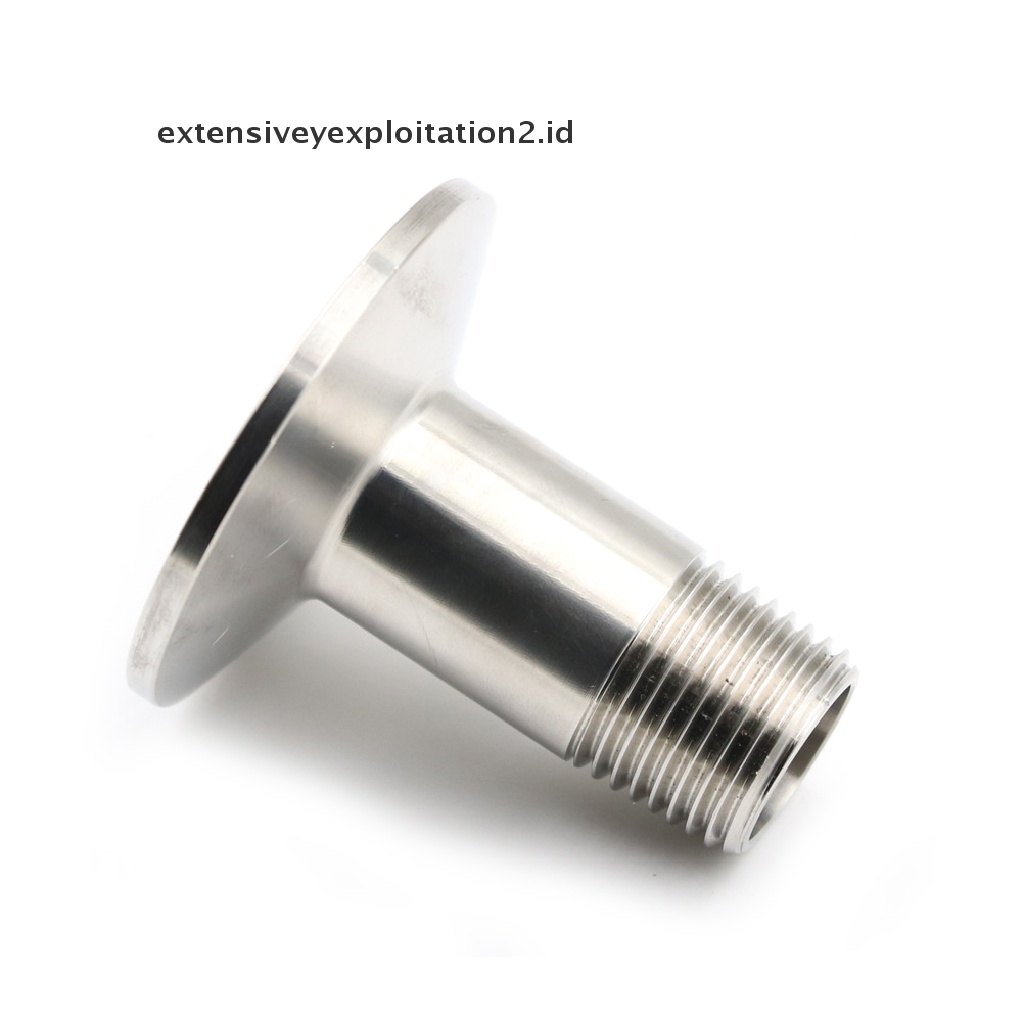 Tri Clamp Sanitasi Male Threaded NPT Ferrule Fitting 1 / 2 &quot;Ke 1.5&quot; SS304