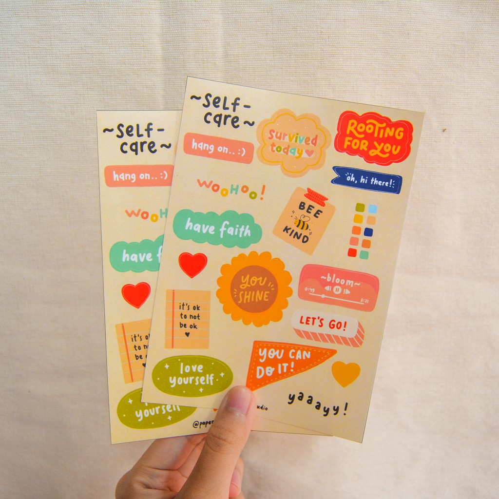

self care sticker sheet