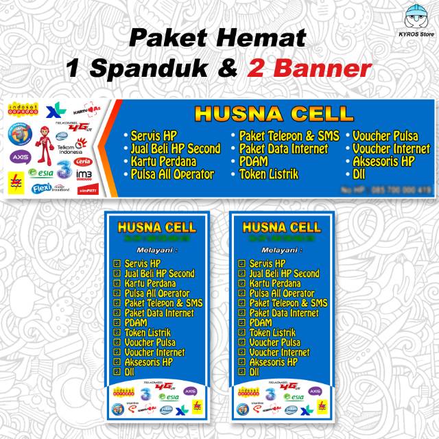  Spanduk  Service  Hp  Lucu desain  spanduk  keren