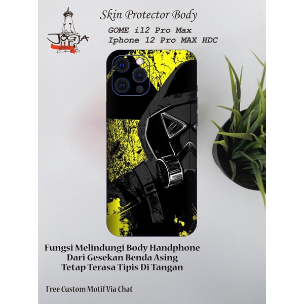 Dapat 2pcs Garskin Gome i12 PRO MAX atau Iphone 12 Promax HDC Motif mask - Free Custom Motif