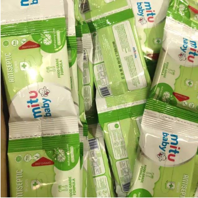 Tissue/Tissu/Tisu Basah Mitu Mini Pack isi 4s x 12pcs | Tisu travel pack | harga 12 pcs (1 renceng)
