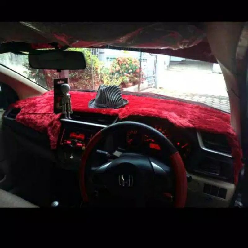 Alas bulu dashboard mobil rasfur | cover taplak bulu dashbord bulu