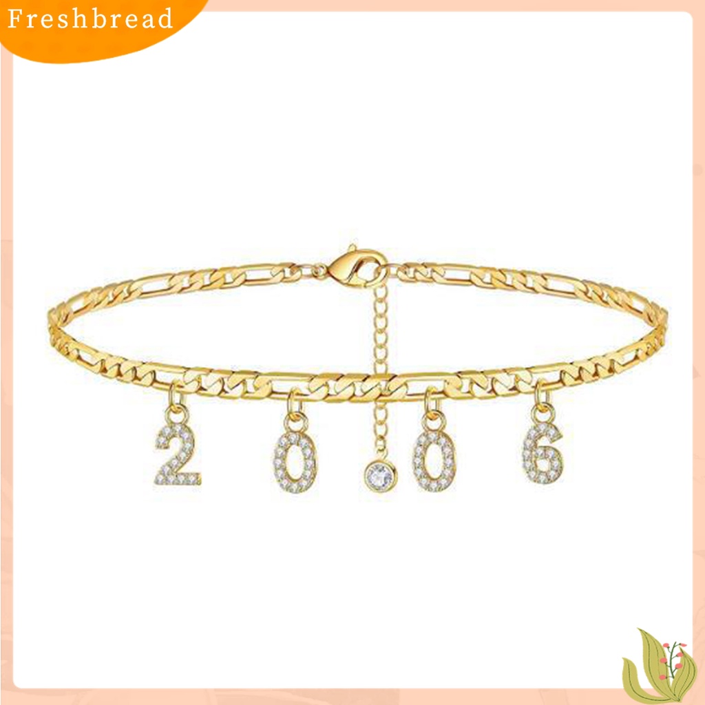 Terlaris Year 2006-2014 Number Pendant Anklet Chain Adjustable Bracelet Birthday Gift