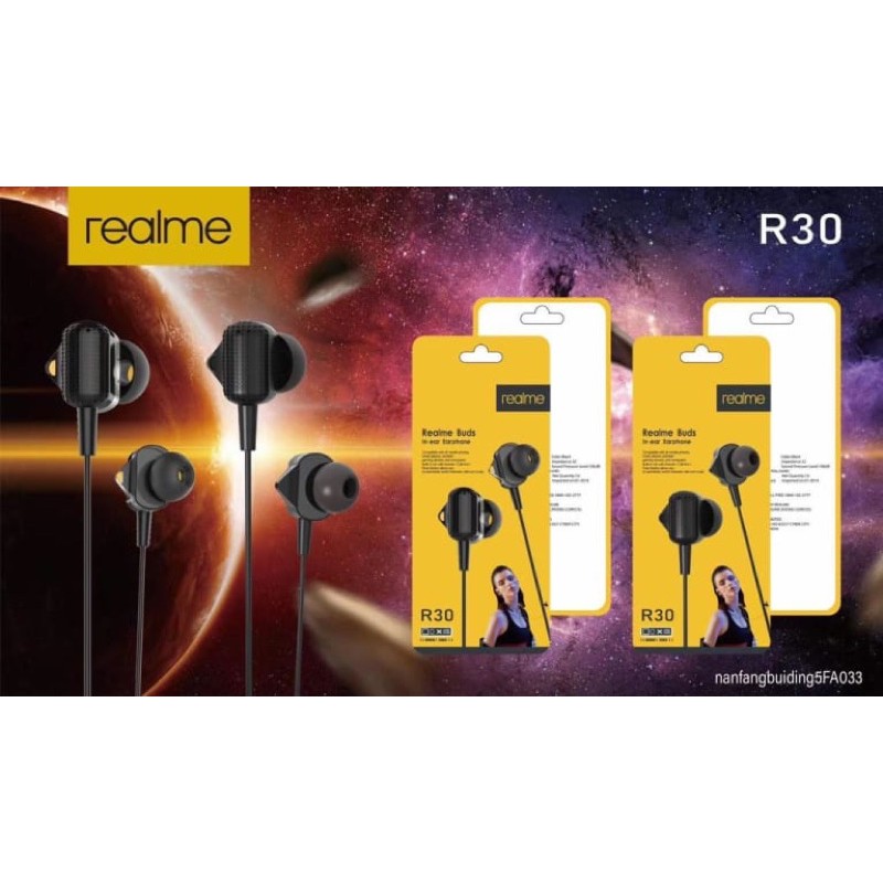 PROMO HANDSFREE REALME R30 / R40 EARPHONE BUDS PURE SOUND