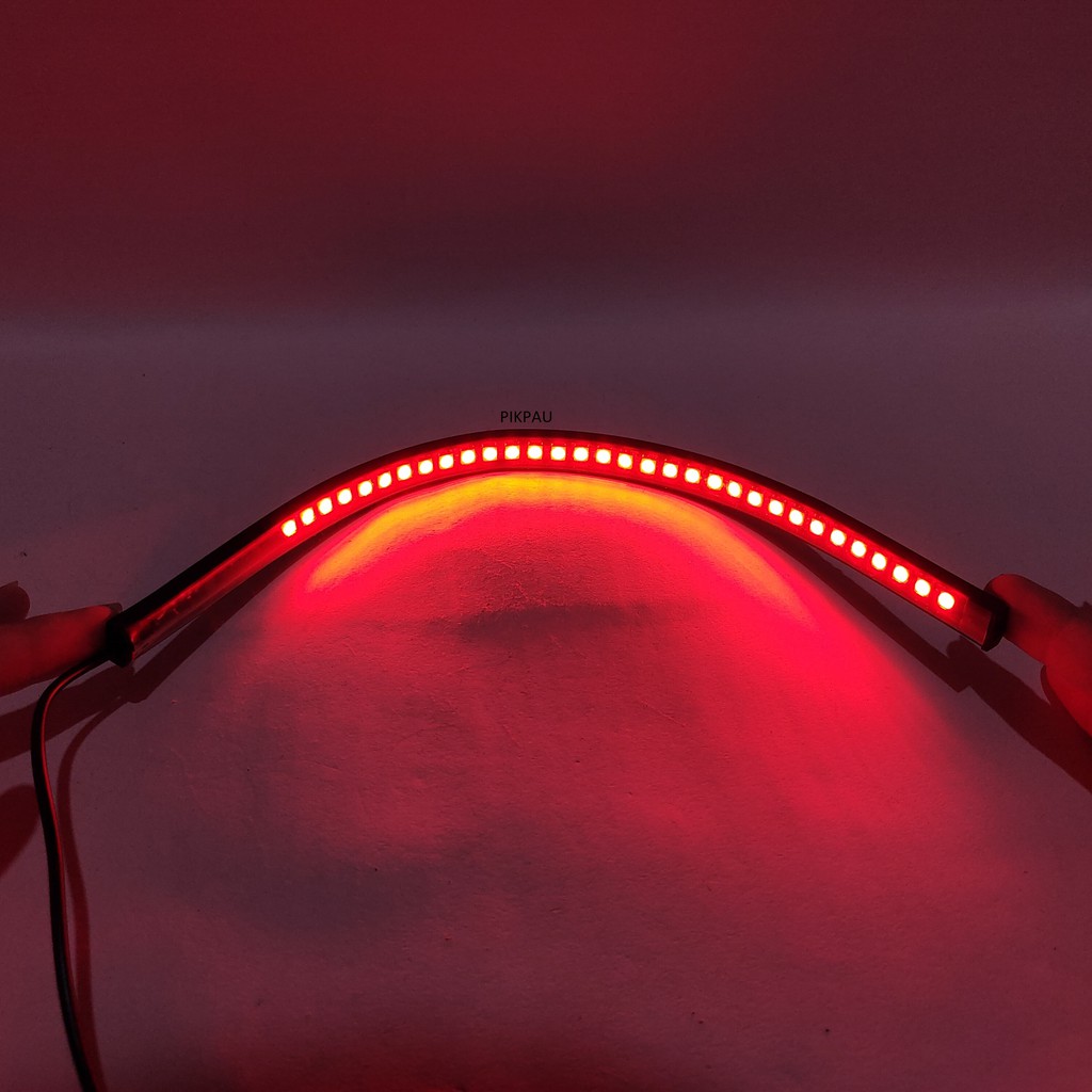 Lampu LED Strobo Strip 32cm Fleksibel Waterproof Banyak Mode Welcome Warna Merah