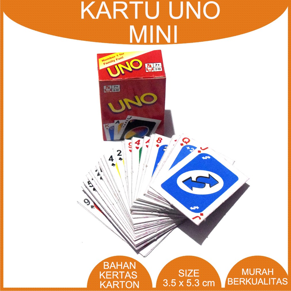 promo Kartu uno mainan anak keluarga playing cards mini murah
