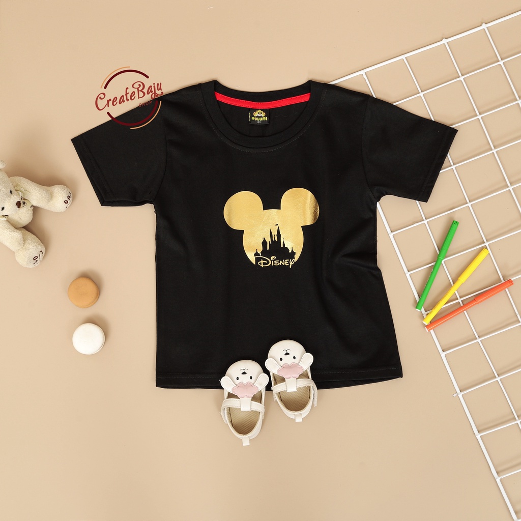 BAJU ATASAN ANAK LAKI DISNIY GOLD 1-7 TAHUN KAOS ANAK LAKI MURAH FASHION