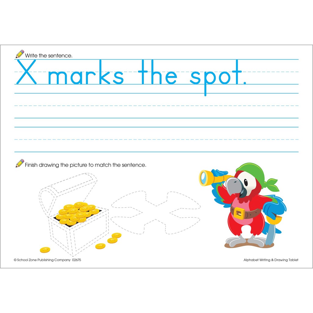 Buku School Zone Alphabet Writing &amp; Drawing Book Bk0060