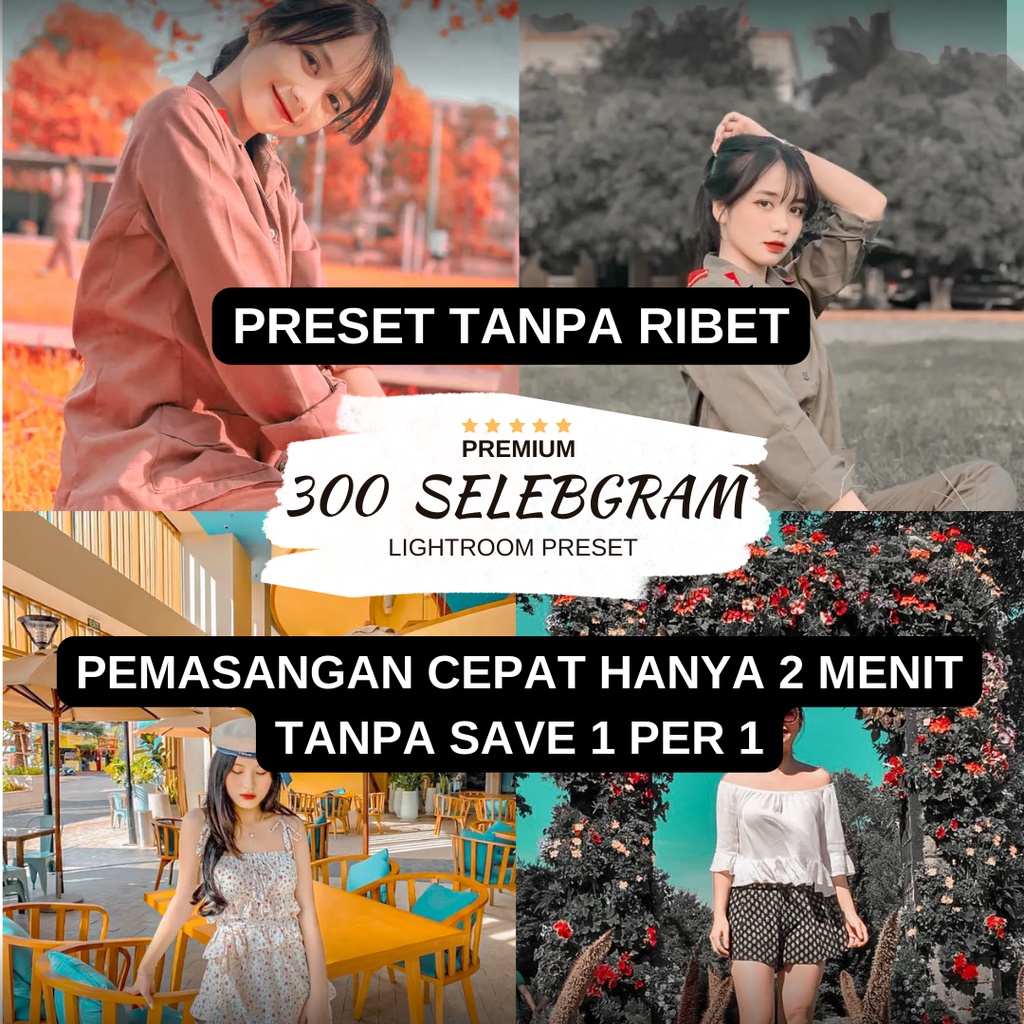 Hanya 2 Menit Install Preset Presets Lightroom Premium Paket 300 Hijab dan Selebgram Untuk Android dan Ios