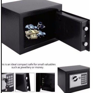 Taffware Brankas Mini Electric Password Safe Deposit Box 4.6L 17E