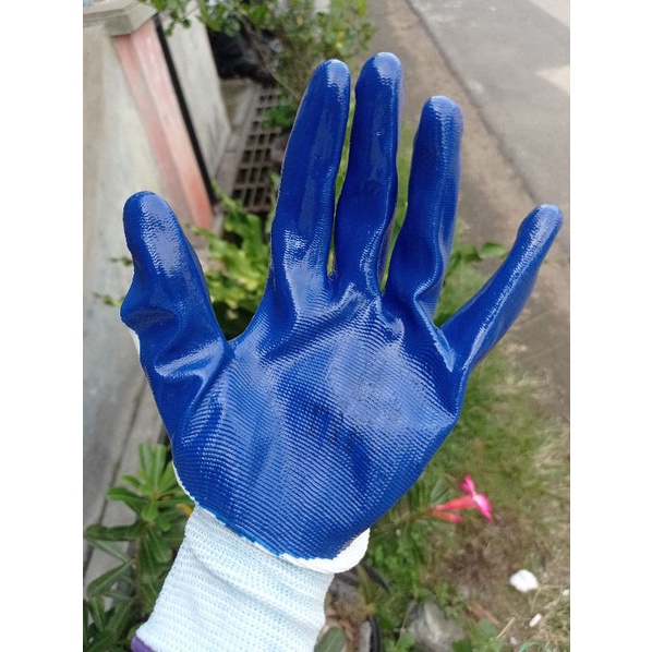 Sarung Tangan Karet Safety Nylon TYFA  / safety hand gloves / KAOS TANGAN TEHNIK /kaos tangan kerja proyek