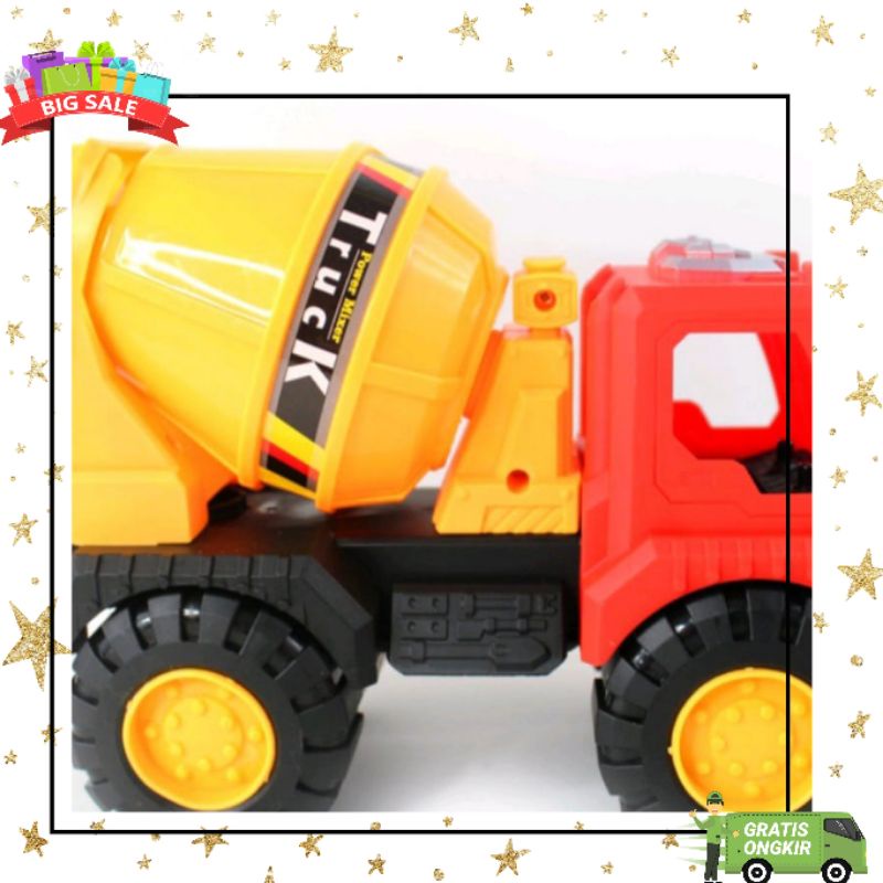 Mainan mobilan anak mobil semen truck molen