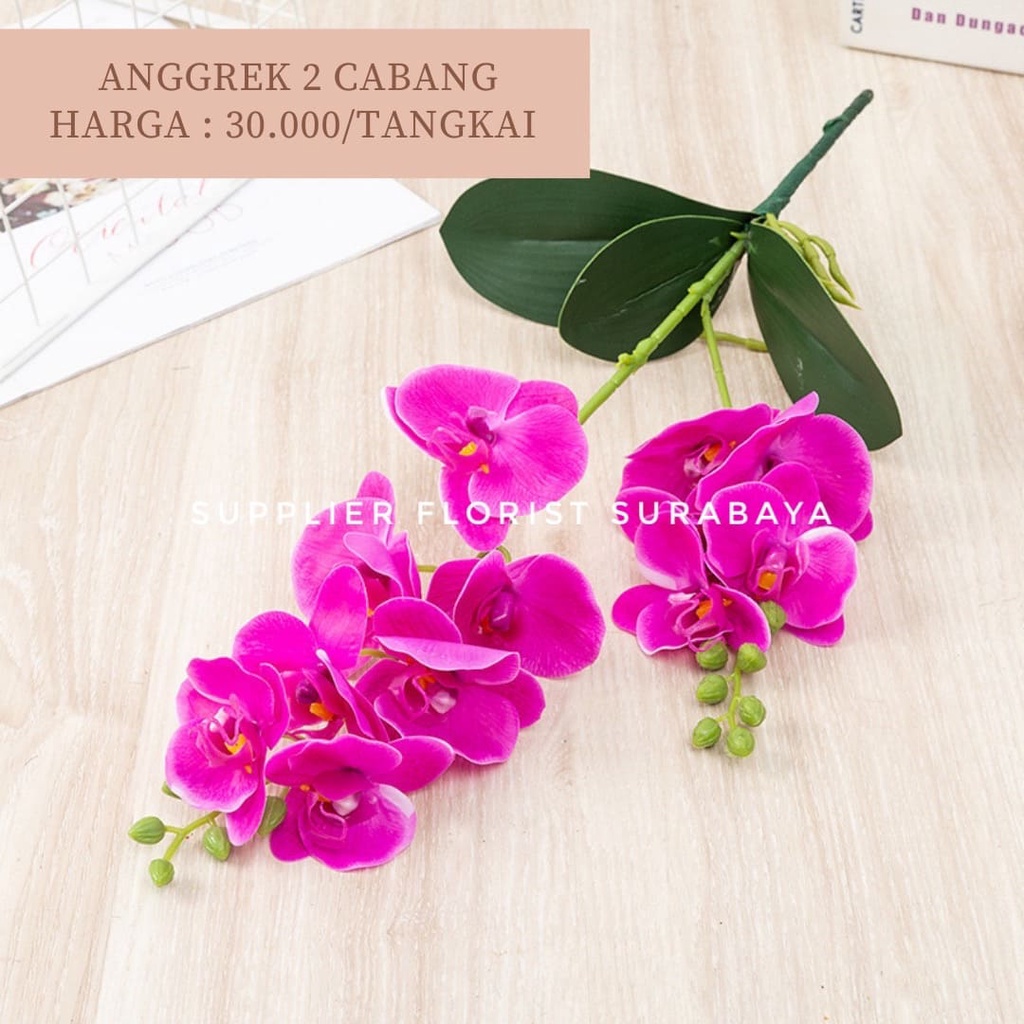 ANGGREK PALSU BUNGA ANGGREK ARTIFICIAL BUNGA MAINAN BUKET BUNGA PALSU ARTIFICIAL FLOWER