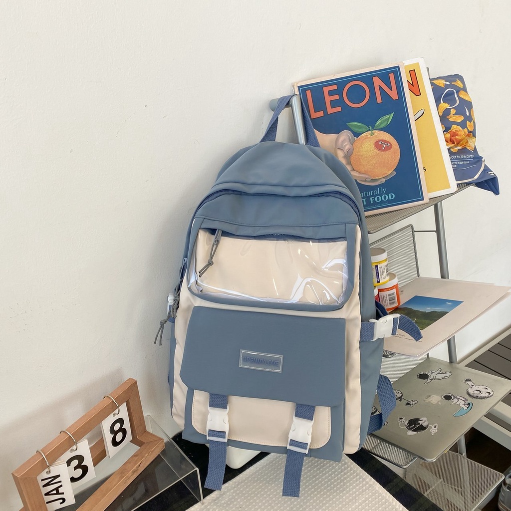 WYK102 Tas Ransel Wanita Sekolah Kuliah OpenMyLove Backpack School Impor TKM