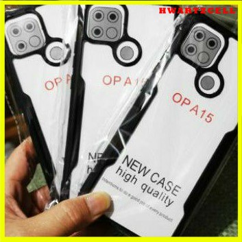 Soft case fuze cover case Casing -  Oppo A15 Fuze Anti Shock Hard Case hitam black