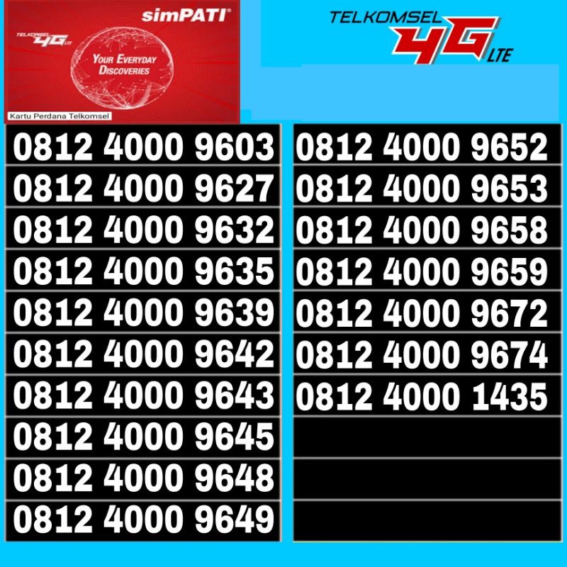 NOMOR CANTIK KARTU PERDANA TELKOMSEL LOOP