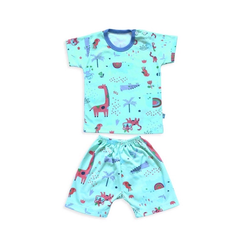 Baju Bayi Setelan Pendek - Joel Tropical Land Short Sleeve