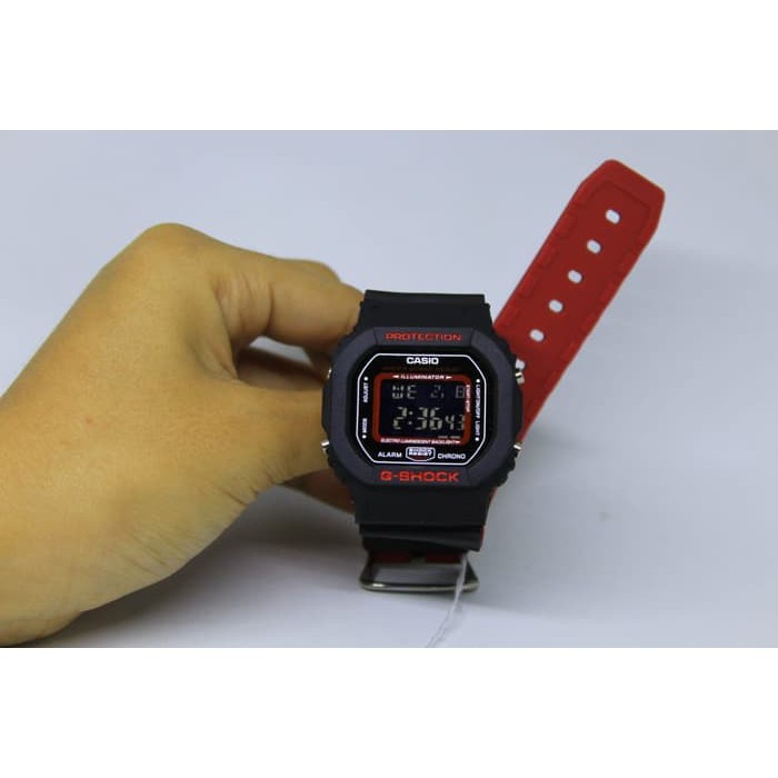 TERLARIS  JAM TANGAN CASIO G SHOCK GLS 5600 DUAL WARNA HITAM MERAH