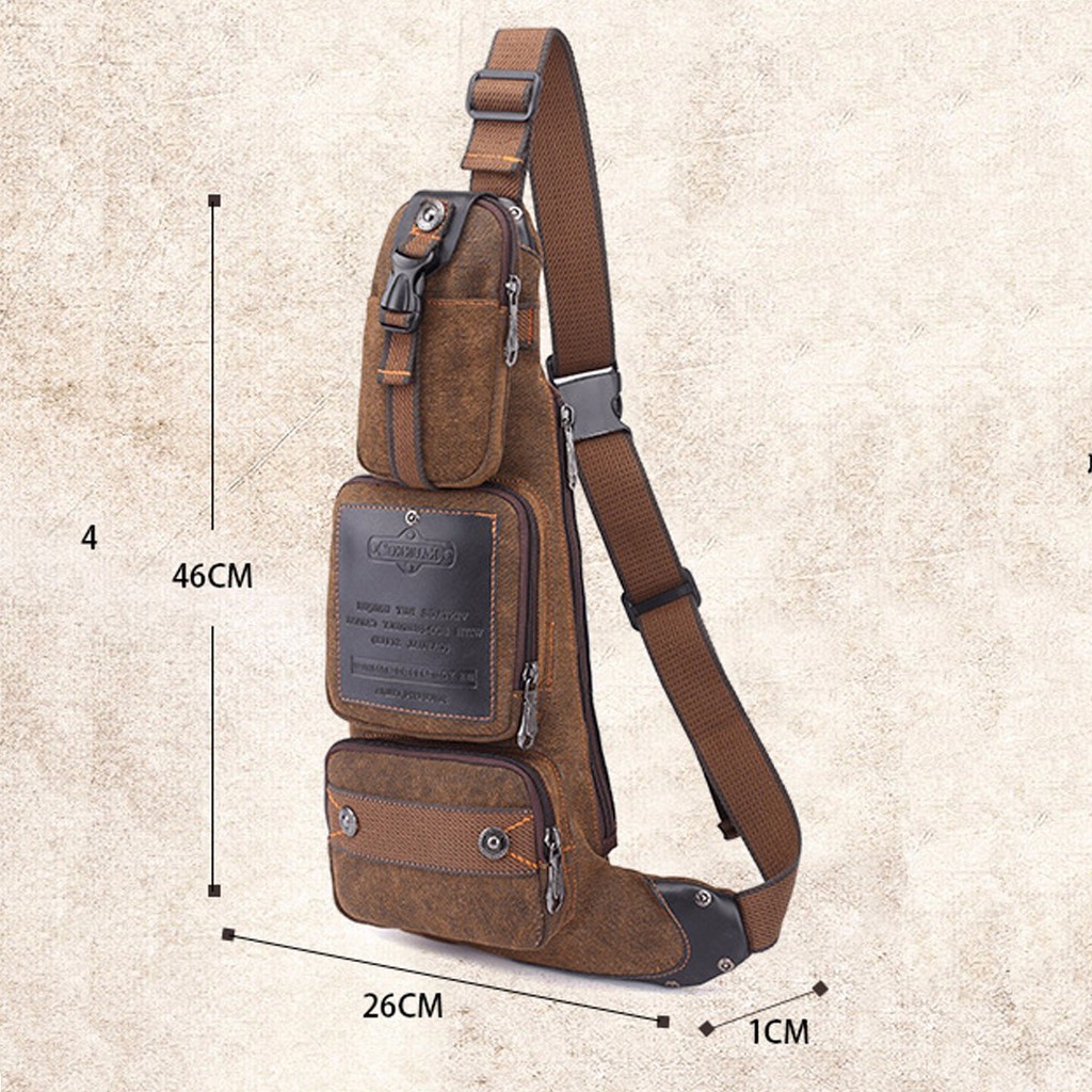 Tas Pria-Tas Selempang Pria -Tas Kanvas Pria import-tas unik-ts000684 F-17