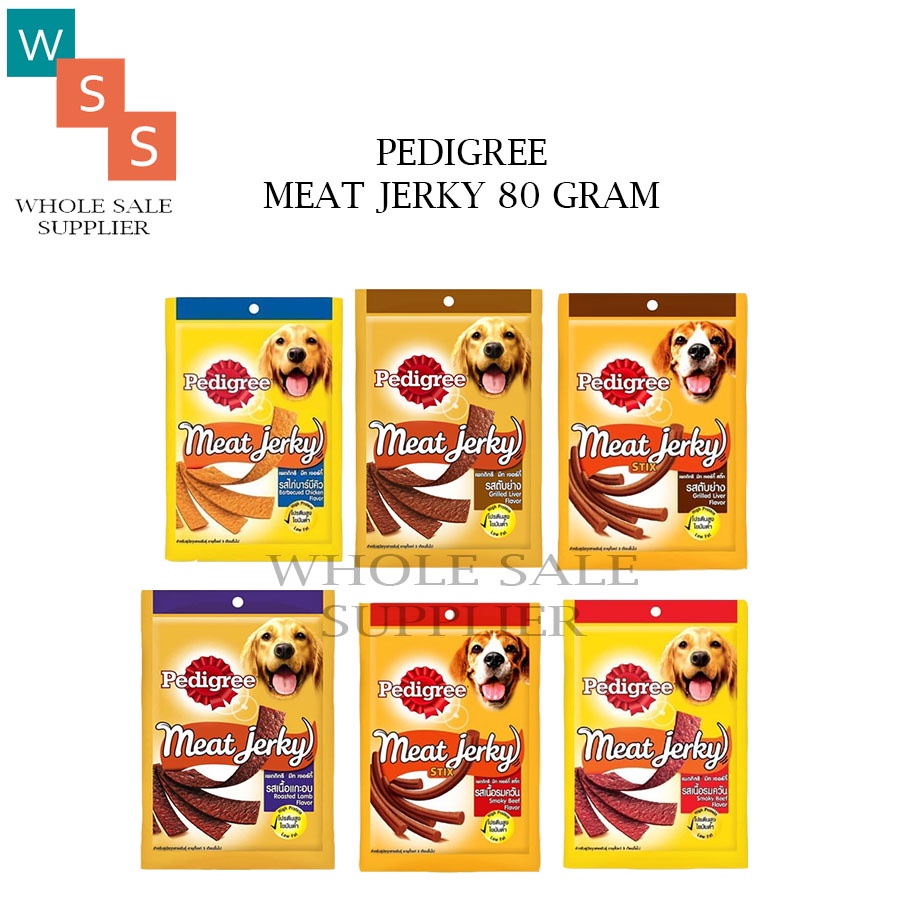 Makanan anjing pedigree meat jerky 80gr all varian