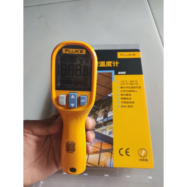 Fluke 59e Termometer Dital Mini Infrared Ir 8 1-30 - 350 C 22 662 F