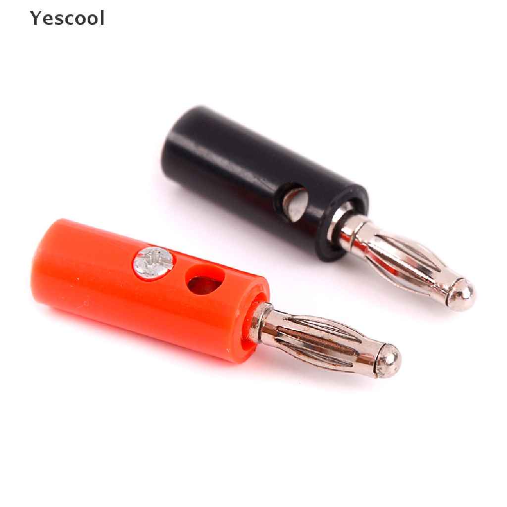 Yescool 4Pcs Klip Buaya 55mm + plug banana 4mm Untuk Kabel test probe