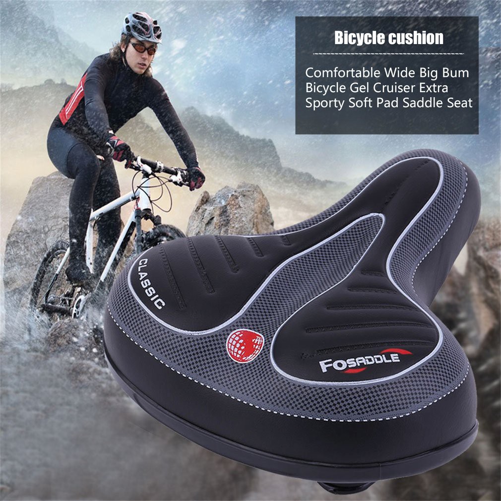 COD Jok Sadel Sepeda Comfortable Shock Absorption with Tail Warning Reflective Tape