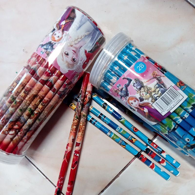 

pensil 2B karakter isi 10 pcs