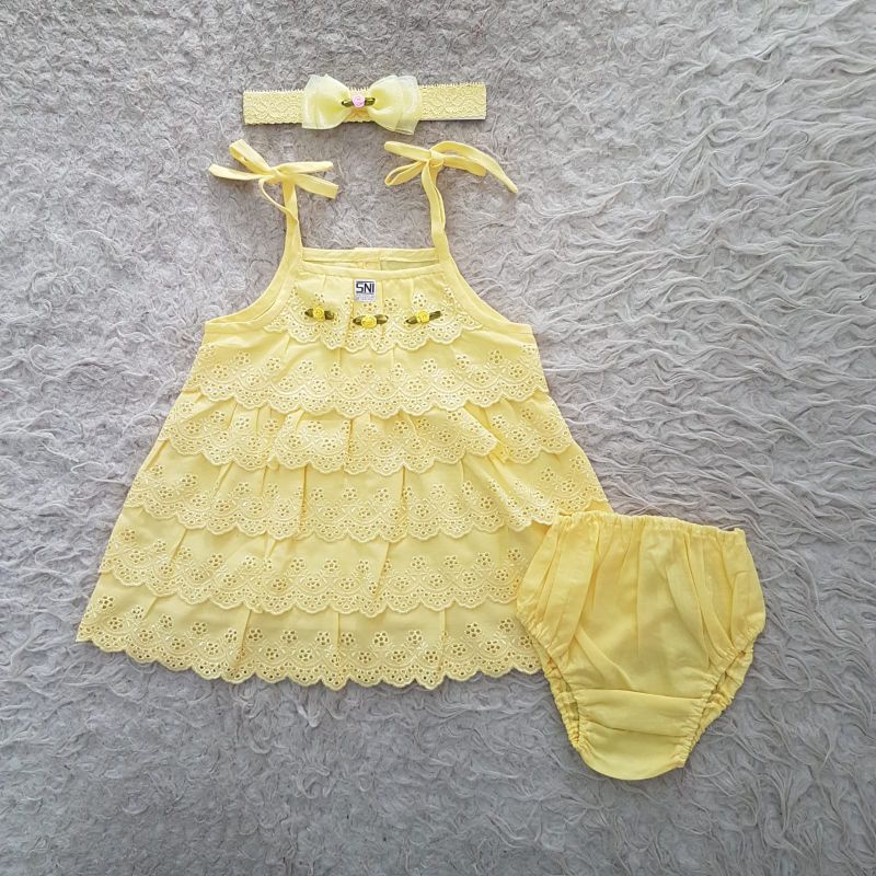 Baju Bayi tanktop lace dress set