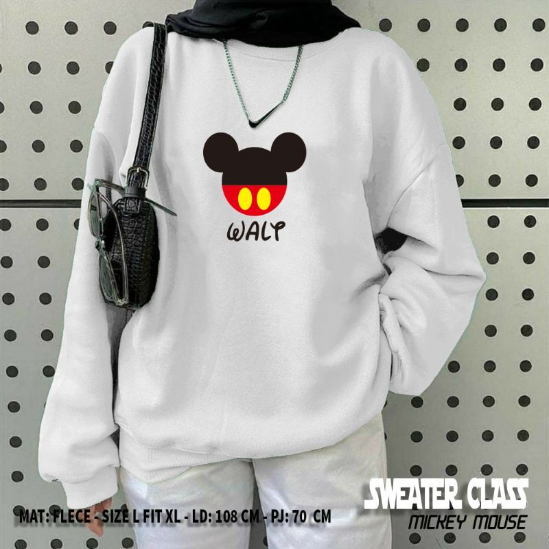 SWEATER CLASS SWEATER CUTE MICKEY MOUSE - SWEATER MICKEY MOUSE - SWEATER CREW NECK PREMIUM - SWEATER