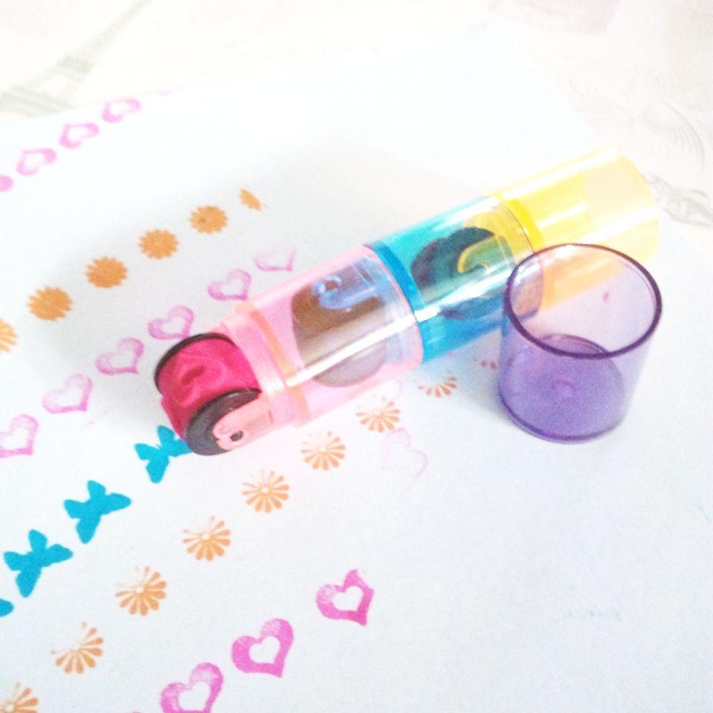 [Elegan] Seal Hadiah Anak Lucu Roller Stamps Kartun Seal Stamp Scrapbooking Segel Album Foto Perangko Roller Stamper Sets