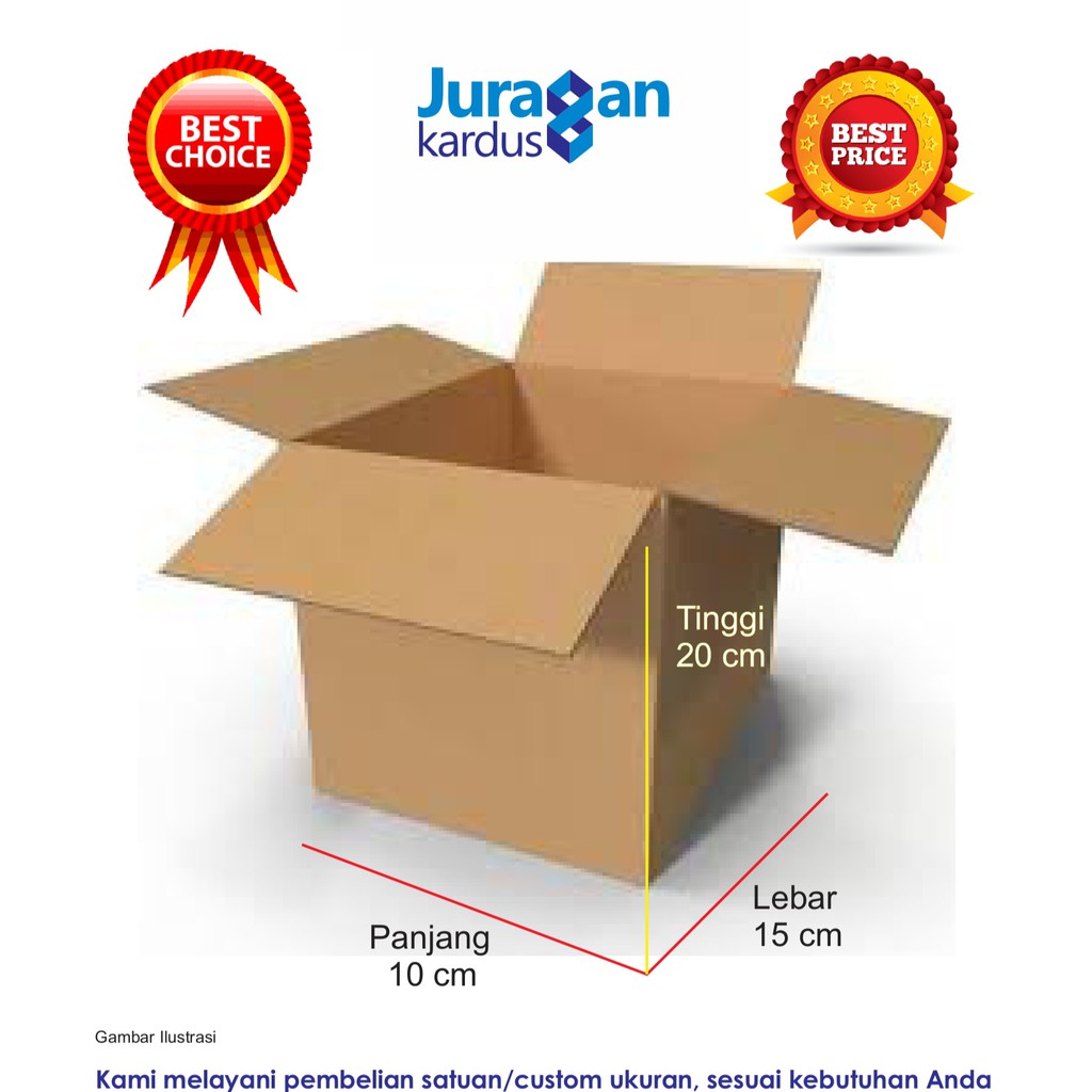 

Kardus Polos 15x10x20 cm