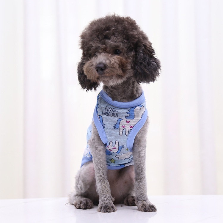 Small and Medium-sized Dogs Spring and Summer Sunscreen Vest Cool and Breathable Dog Vest Cat Pet Clothes Vest