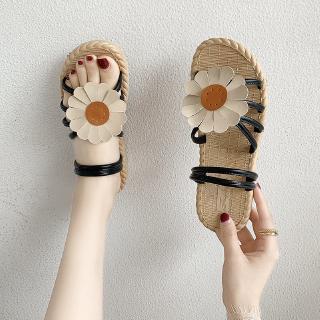  Sandal  Selop  Wanita Bahan Ringan Dengan Hiasan Bunga  Untuk 