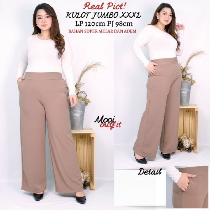 kulot wanita highwaist / celana kulot wanita pinggang karet