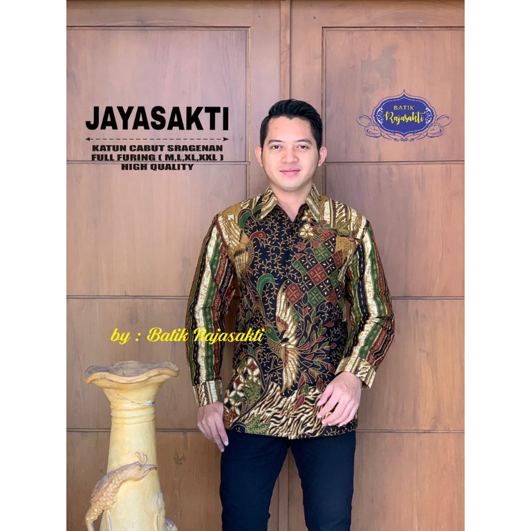 JAYASAKTI BAJU kemeja batik pria lengan panjang terbaru ORIGINAL  PENDEK modern PREMIUM 1