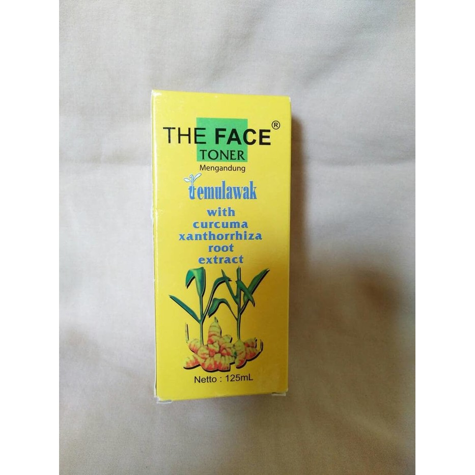 original temulawak toner THE FACE holo emas netto 125ml atasi jerawat