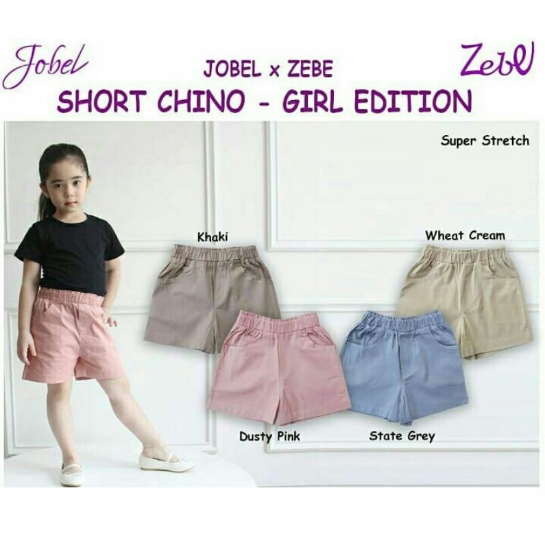Celana Pendek Bayi Anak Perempuan 0-6 Tahun Jobel Short Chino Girl 1pcs