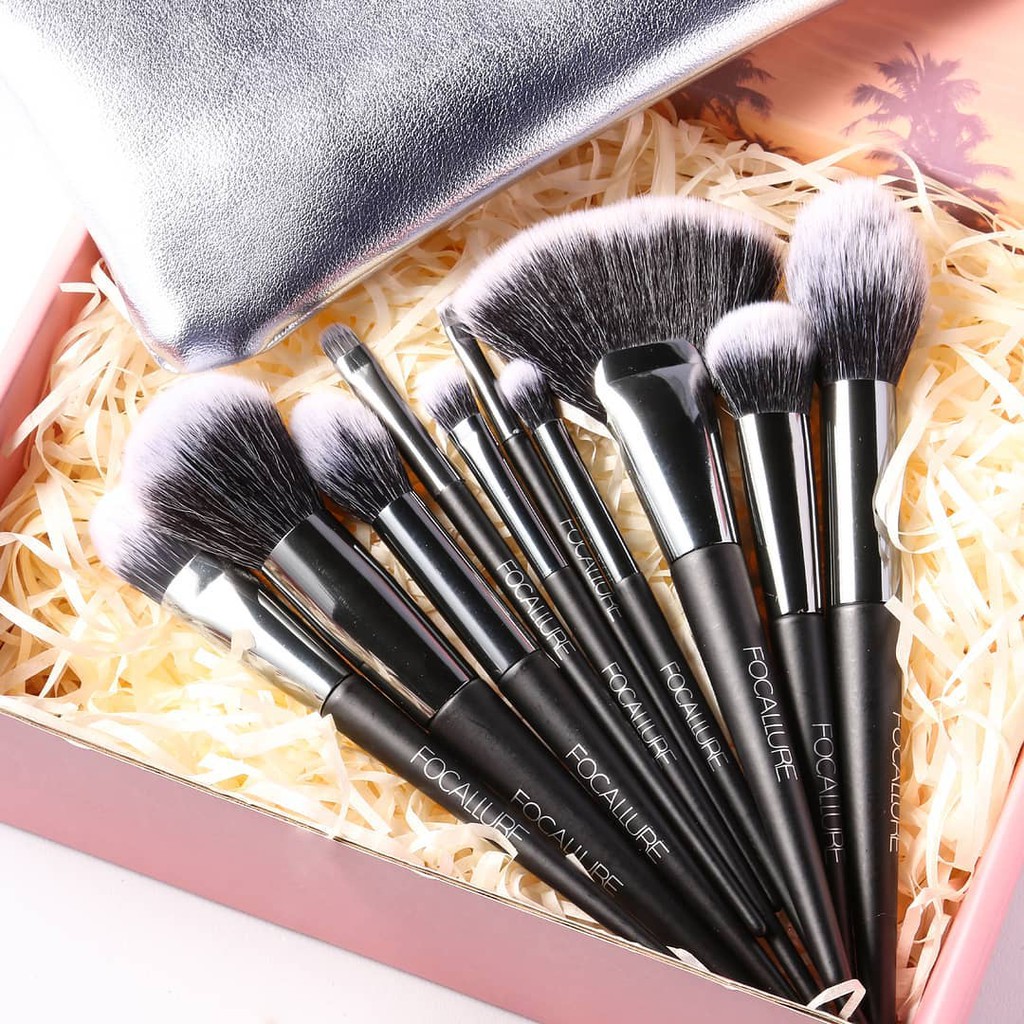 Focallure Brush Set 10 pcs Brush Focallure Kuas Make Up Focallure Brush Make Up Focallure Focallur Fucallure Focalure Foccalure