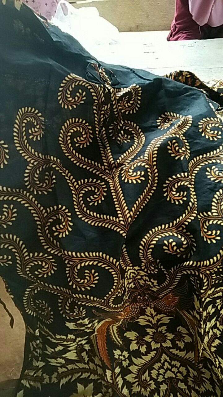 Batik Couple Keluarga Sania Ruffle Ori Ndoro Jowi Dnt Motif Pari Ngadek