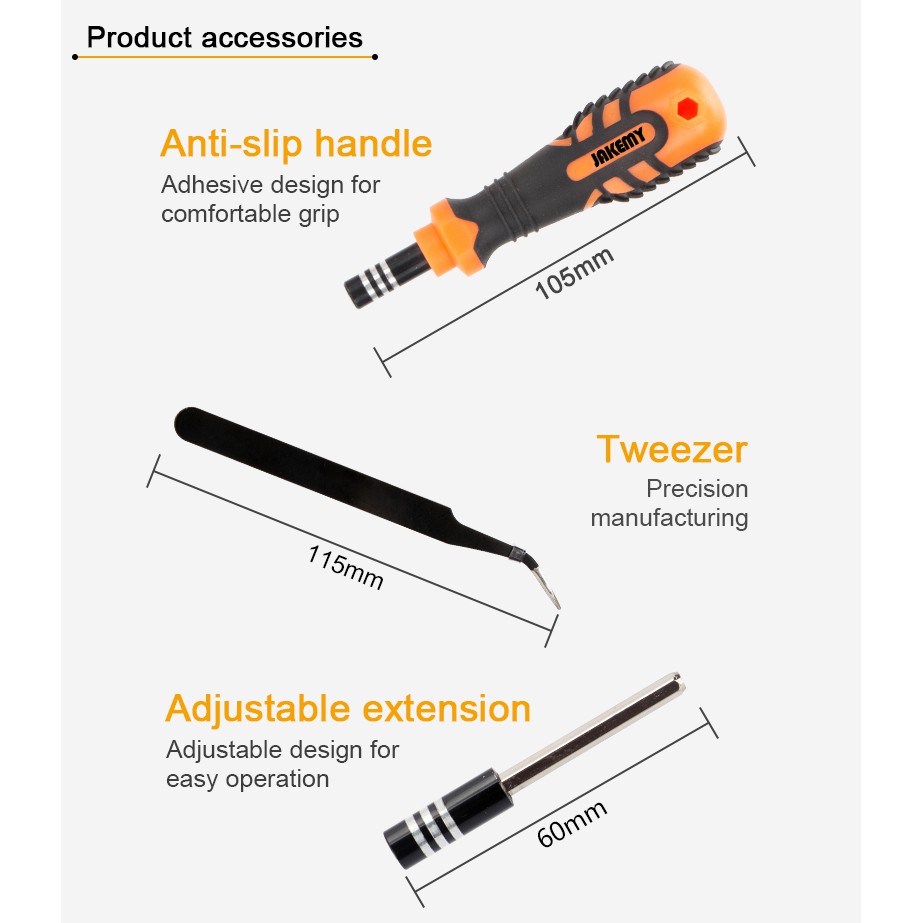 Jakemy Obeng Set Torx Hex Lengkap JM-8159